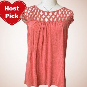 🌼 2x Host Pick - Sleeveless Salmon Tunic Top